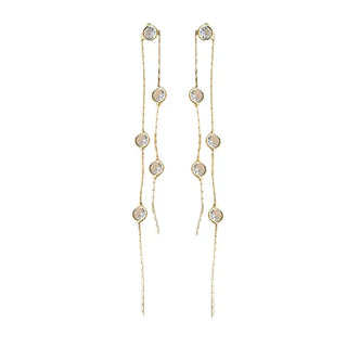 MINIMALIST DUSTER DROPS - GOLD AND CRYSTAL