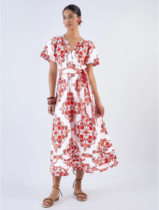 SUZI DRESS, NAUTILUS CORAL