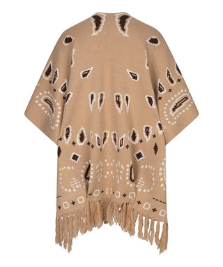 The Out West Poncho - Sand