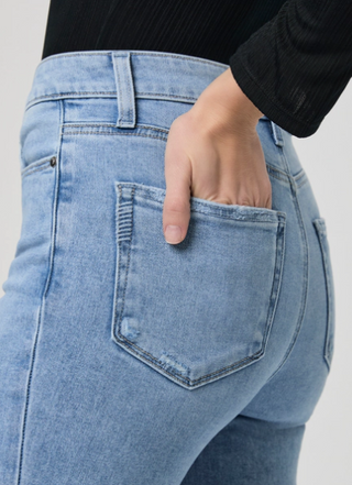 PAIGE CLAUDINE W/ RAW HEM DENIM, AMALIE