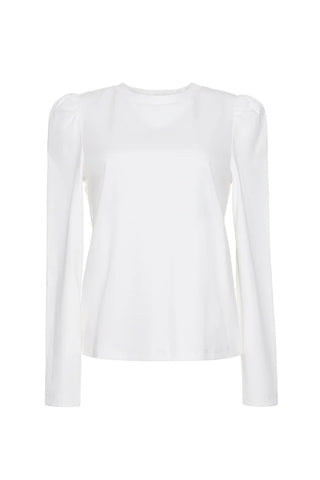 MAREN PUFF SLEEVE SHIRT, CREAM