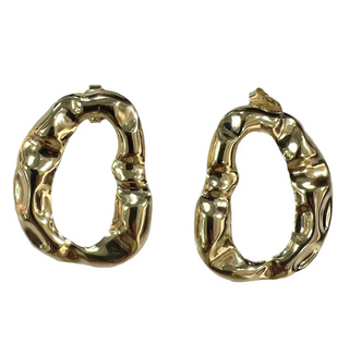 AMALFI STUDS, SHINY 18K GOLD PLATED