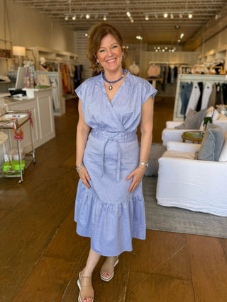 TAYLOR TILLMAN POPPY DRESS, BLUE DOT