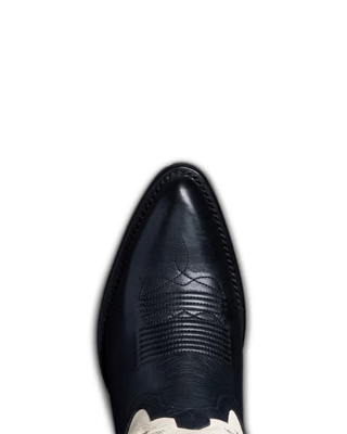 THE JOLENE, MIDNIGHT/BONE COWHIDE
