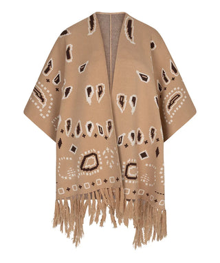 The Out West Poncho - Sand