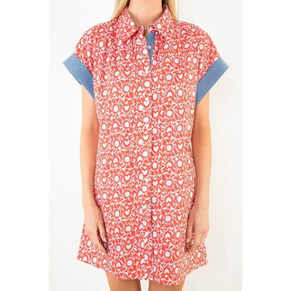SHIRTDRESS, RED