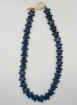 STAR NECKLACE - SMALL  - NAVY