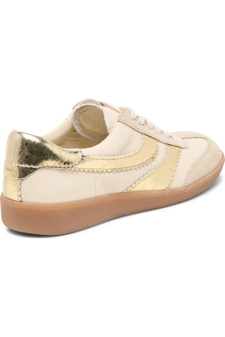 MERIT SNEAKER, WHITE/GOLD LEATHER