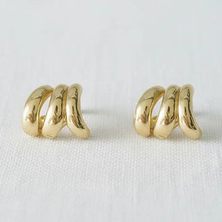 Gold Geometric Stud Earrings