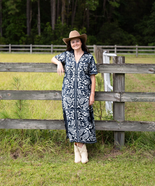 Navy Bandana Anna Maxi