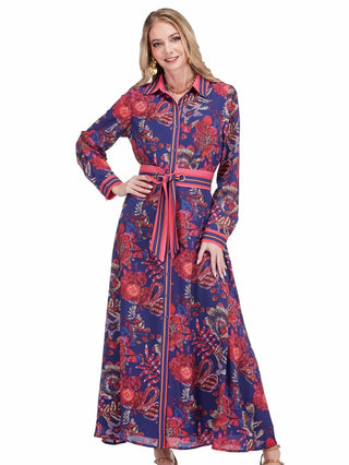 MAXI SHIRTDRESS, HIBISCUS ROYALE