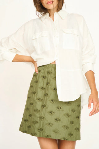 AZUA SKIRT, DILL OYSTER EYELET