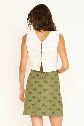 AZUA SKIRT, DILL OYSTER EYELET