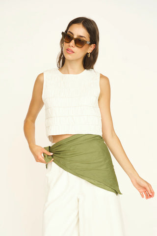 SYML TOP, WHITE