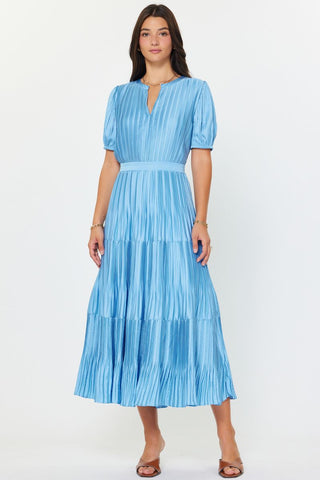 SILKY DRESS, BABY BLUE