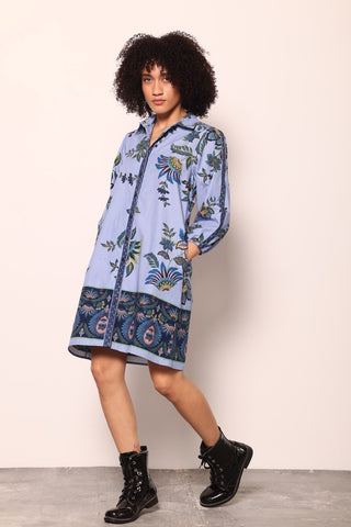 AVA DRESS, PERIWINKLE MOSAIC