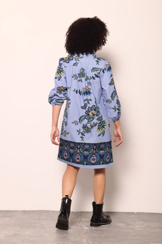 AVA DRESS, PERIWINKLE MOSAIC